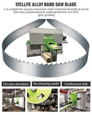 TCT Lamelle de scie en alliage de carbure de bois pour bande de coupe de bois dur