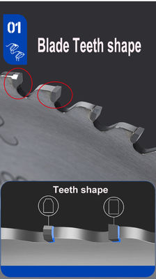 Lampe à scie circulaire à dents de carbure TCT pour la découpe professionnelle et polyvalente d'aluminium