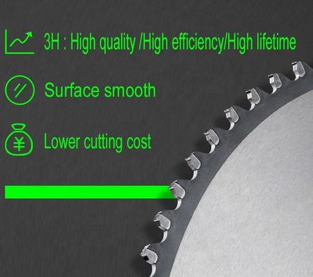 Conseils de carbure Lamelle de scie de coupe métallique pour acier inoxydable Ti-enduit 285mm BS BW dents