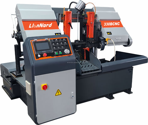 Machine automatique de scie à bande de découpe CNC pour barres et tuyaux en acier à moteur puissant