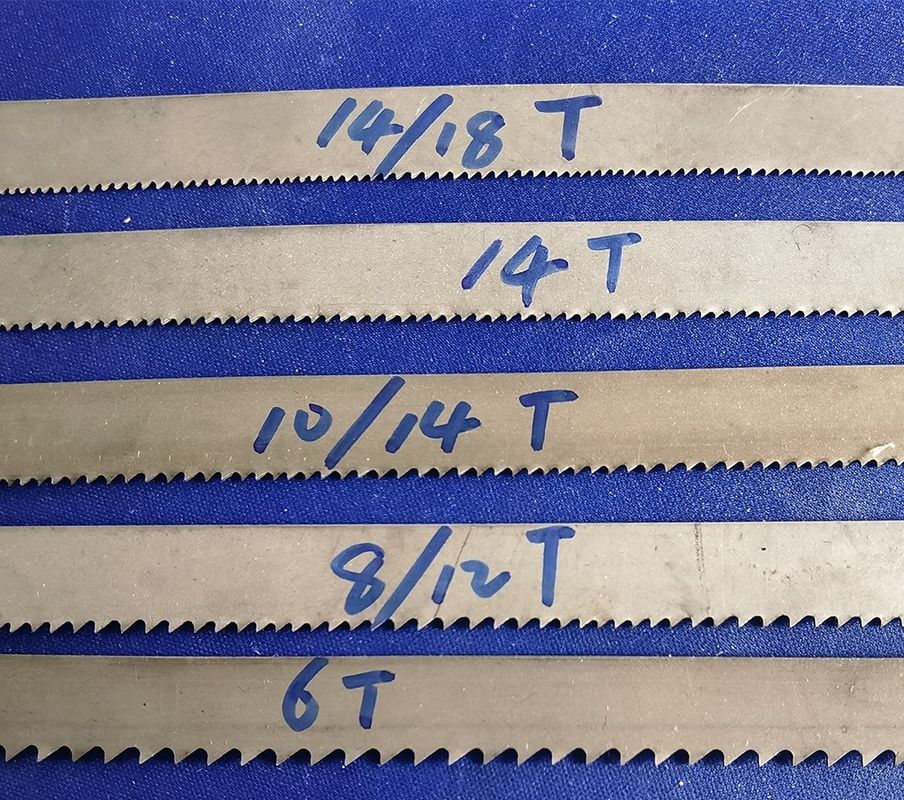 Blade de scie à bande bi-métallique pour couper divers métaux 14/18 Forme des dents longueur personnalisée